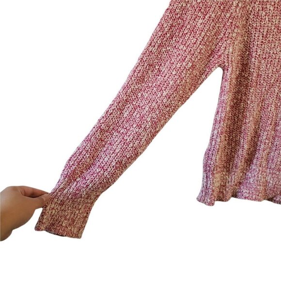 Free People Sweater Small Pink Linen Blend‎ Electric City Dolman Sleeve - Picture 4 of 10